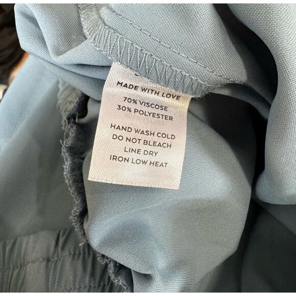 Lulus NWT Dusty Blue Tie Hem Jogger Pants - Picture 5 of 8